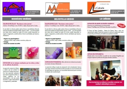 Talleres infantiles, actuación de teatro y exposiciones