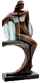 Esculturas de bronce y vidrio de Santos Lopes