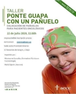 Taller ponte guapa con un pañuelo. Pacientes oncológicos.