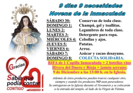 Campaña Solidaria "9 días, 9 necesidades"
