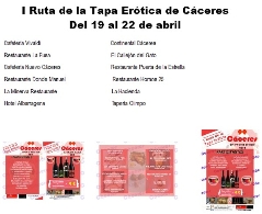 I Ruta de la Tapa Erótica de Cáceres.