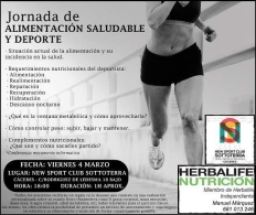 Jornada de alimentación saludable y deporte