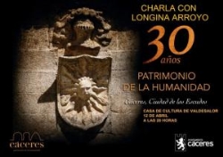 La ciudad acogerá 6 charlas para divulgar y sensibilidad sobre la importancia del Patrimonio Monumental de Cáceres