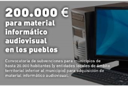 La Diputación destina 200.000 euros para material informático audiovisual en los pueblos