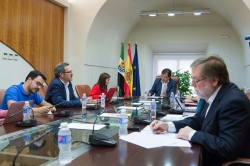 Fernández Vara recibe al grupo de expertos que trabaja en el Consejo de Participación Ciudadana