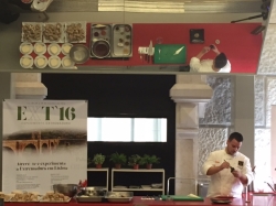 El joven cocinero extremeño Juan Manuel Salgado pone el broche a Experimenta Extremadura en Lisboa