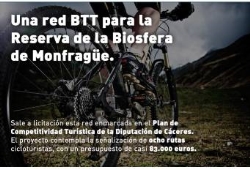 Sale a licitación la instalación de la red BTT de la Reserva de la Biosfera de Monfragüe