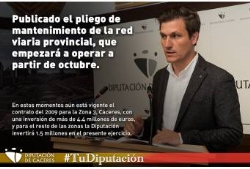 La Diputación publica el pliego de mantenimiento de la red viaria provincial.