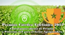 La Cátedra Telefónica convoca los premios anuales a proyectos IoT en el sector agroganadero.