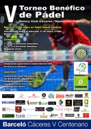 V Torneo Benéfico de Pádel “Rotary Club Cáceres” a favor de la Operación Patata.