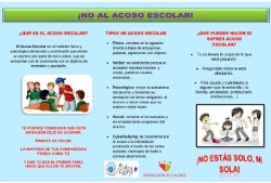 Campaña contra el acoso escolar.