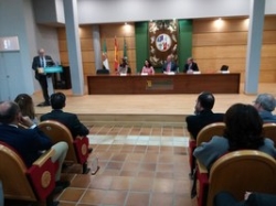 El rector de la Universidad de Extremadura, Segundo Píriz Durán, ha presidido el acto académico para conmemorar San Raimundo de Peñafort.