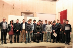 Alumnos del IES cacereño 'Norba Caesarina', ganadores del II Certamen de Ciencias.