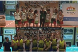 ADC Basket y San Antonio Cáceres, campeones en el Trofeo de Baloncesto Diputación de Cáceres.