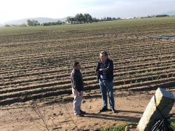 Técnicos de la Junta valoran ‘in situ’ los daños de las tormentas en explotaciones agrarias.