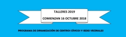 Talleres de Participación Ciudadana 2019