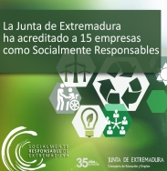 La Junta de Extremadura ha acreditado a 15 empresas como socialmente responsables.