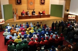 La comunidad universitaria ha conmemorado la festividad de Santo Tomás de Aquino, el primer acto académico presidido por el rector Antonio Hidalgo.