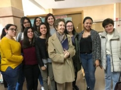 La veterana científica, Margarita Salas,interviene durante el acto conmemorativo del Día Internacional de la Mujer y la Niña en la Ciencia.