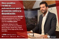 Once pueblos recibirán subvenciones para proyectos contra la despoblación en el ámbito rural.