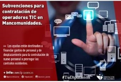 Convocadas subvenciones para la contratación de operadores TIC en Mancomunidades