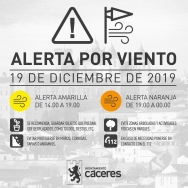 Alerta por viento