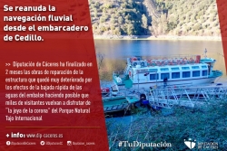 Se reanuda la navegación fluvial desde el embarcadero de Cedillo