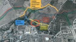 Cortes con motivo de la construcción de la Ronda Sur-Este