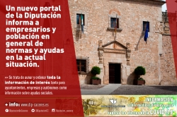 Un nuevo portal de la Diputación informa a empresarios y población en general de normas y ayudas en la actual situación