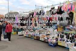 BORRADOR DE LA ORDENANZA MUNICIPAL REGULADORA DE LA VENTA AMBULANTE Y DE LOS MERCADILLOS DE LA CIUDAD DE CÁCERES
