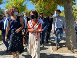 La consejera de Turismo participa, en Monfortinho, en un acto con motivo de la reapertura de la frontera hispanolusa