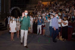 El presidente de la Junta de Extremadura y los Reyes de España asisten a la inauguración del Festival Internacional de Teatro Clásico de Mérida