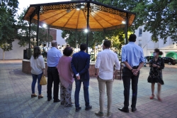 El presidente de la Diputación de Badajoz visita las obras de sustitución del alumbrado público de Llerena