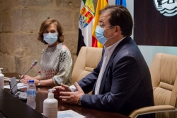 Fernández Vara y agentes sociales presentan a Carmen Calvo la Agenda para la reactivación cara a la financiación con fondos europeos