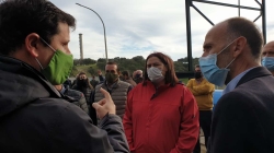 Begoña García valora las obras de emergencia ejecutadas en Peraleda de la Mata para asegurar suministro hídrico a regantes
