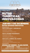 La Rutas Guiadas Innovadoras nos acercan este jueves al Cáceres Modernista, a Santiago y Arrabales, y a la Ribera del Marco