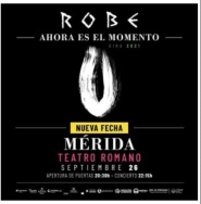 Aplazado el concierto de Robe en Mérida por climatología adversa