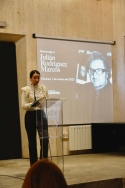 Nuria Flores subraya el compromiso con la cultura del editor Julián Rodríguez y su forma de ser extremeño combinando lo cercano con lo universal