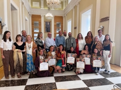 EL ALCALDE DE CÁCERES, RAFA MATEOS, FELICITA A ‘EL REDOBLE’, POR LLEVAR EL NOMBRE DE LA CIUDAD A LO MÁS ALTO EN LITUANIA