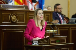 María Guardiola defiende en el Senado "los valores de unidad, igualdad, solidaridad y justicia" de la Constitución frente a la amnistía