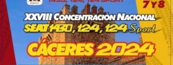 Amantes de los Seat 124 se dan cita en Cáceres en la XXVIII Concentración Nacional Seat 1430, 124 Y 124 Sport