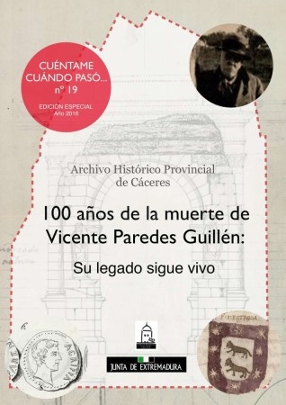 El Archivo Histórico Provincial de Cáceres recuerda a Vicente Paredes, con motivo del centenario de su muerte