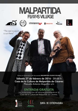 'Malpartida Fluxus Village' se estrena en Malpartida de Cáceres y en la Filmoteca de Extremadura
