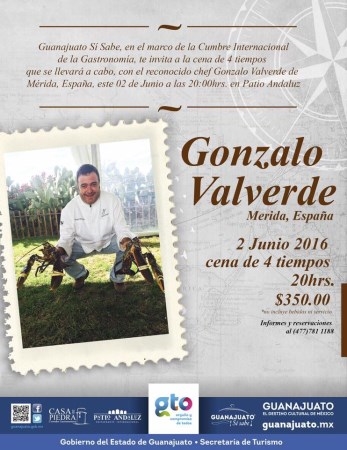 El cocinero Gonzalo Valverde representará a la Capitalidad Iberoamericana en Guanajuato