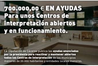Un total de 700.000 euros para la contratación de dinamizador turístico en los Centros de Interpretación de la provincia