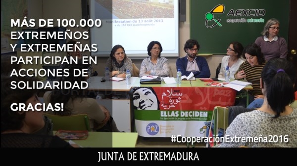 La AEXCID apuesta por felicitar la Navidad resumiendo el trabajo realizado en 2016 por la cooperación extremeña.