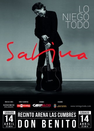 Joaquín Sabina ofrecerá un concierto en Don Benito el próximo 14 de abril.