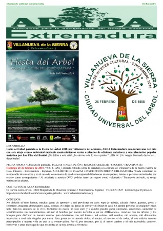 Fiesta del Árbol 2018 por Villanueva de la Sierra.