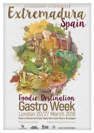 Londres tendrá la oportunidad de saborear, del 20 al 27 de marzo, una excelente muestra de la gastronomía extremeña,
