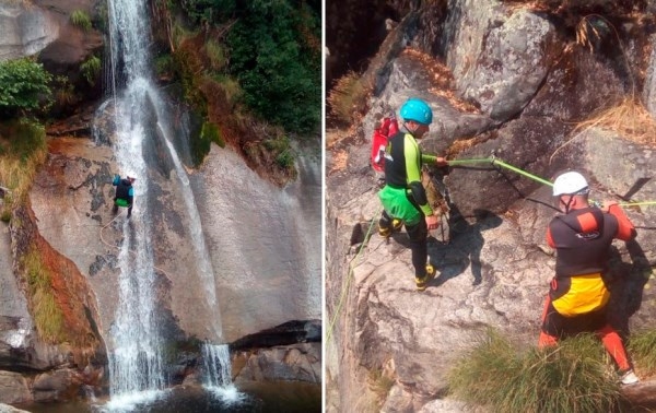 Bomberos del SEPEI de la Diputación de Cáceres se forman en rescate en barrancos